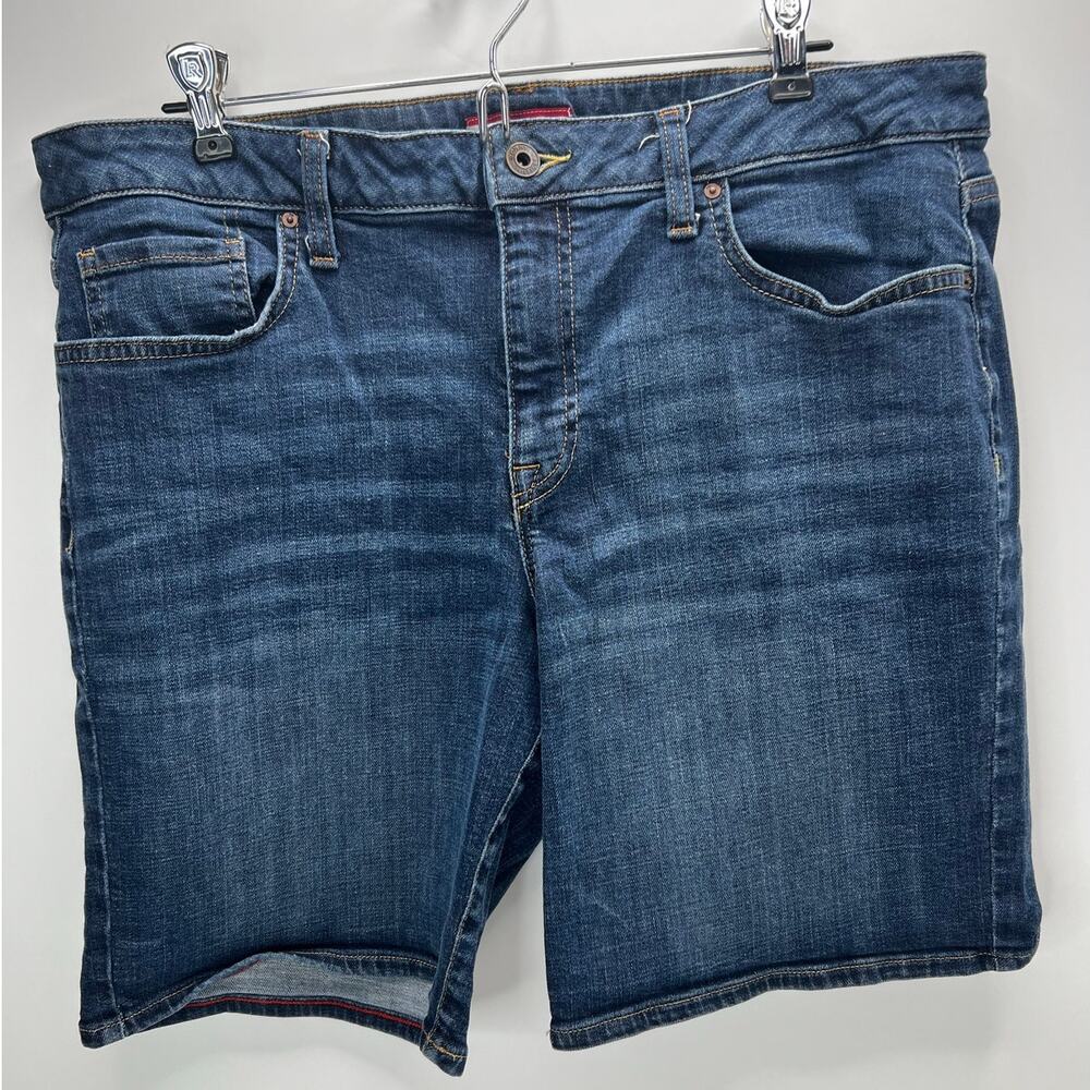 Tommy Hilfiger Mid Rise 8.5" Denim Shorts Dark Blue Women 14